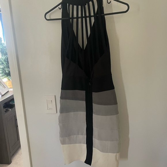 Black, grey and white cocktail dress. Worn twice and in great condition! - Picture 1 of 2